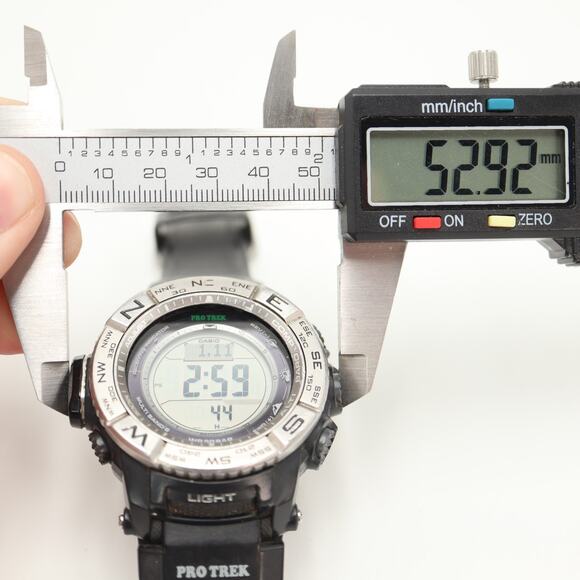 Casio Pro Trek Men's Watch PRW-3500 Solar Triple Sensor Digital Black Working - Picture 2 of 16